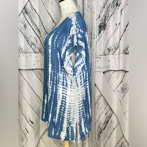 Raya Sun Tie Dye Swim Cover Up Blue M - Picture 4 of 6